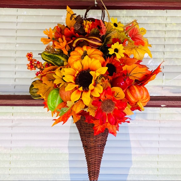 Hand Crafted Other - Fall Holiday Cornucopia Handmade tabletop or hang